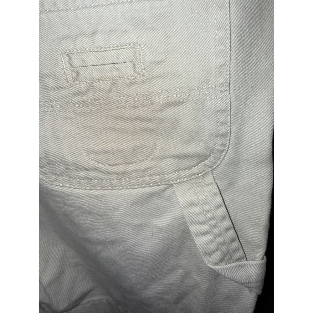 Vintage Route 66 Kids Off White Cotton Denim Shortall Overalls Size 10/12 - Picture 7 of 8